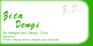 zita dengi business card